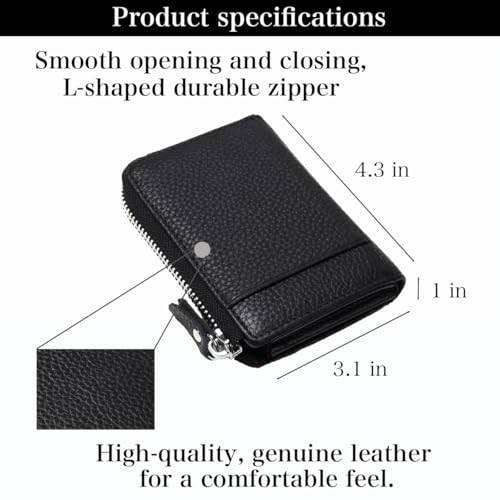Shoebill Zippered Leather Wallet | Compact Coin & Card Holder with ID Window & Keychain – Secure & Stylish (Brown)4