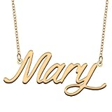 Aoloshow New Mama Alphabet Name Necklace Mary Carved Name Necklace