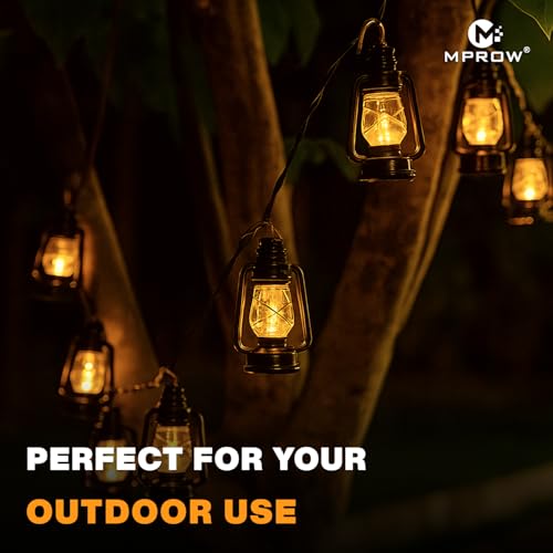 Image of MPROW Water Drop LED String Lights, 14 Warm White Fairy Lights, Plug-in Decorative Lights for Indoor Outdoor (Lantern Warm White, 3m, 14)