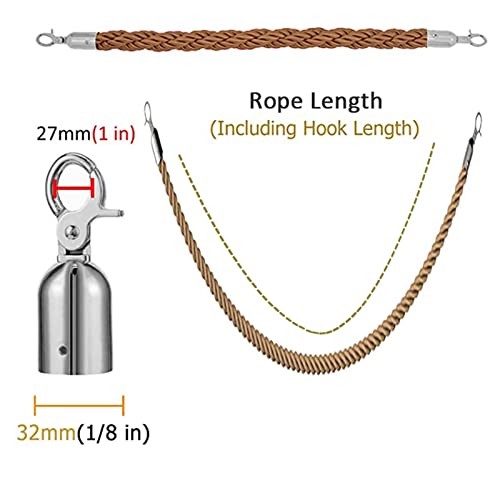Geflochtenes Stützseil, mit goldenem Haken, 1 Stück