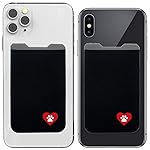 Phone-Wallet-2-Pack-Adhesive-Card-Holder-Cell-Phone-Pouch-Stick-on-Spandex-Pocket-by-Gecko-Carry-Credit-Cards-and-Cash-TWIN-DOG-HEART
