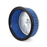Brides Aucune NINOMA Système de filtre à air rond à haut débit for moto, élément intérieur bleu, compatible avec Harley Softail Road King Electra Glide Fat Boy Dyna