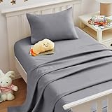 Yvrcen Grey Toddler Sheets, 3-Piece Grey Sheet Set for Toddler, Soft Microfiber Bed Sheets for Kids Bed...