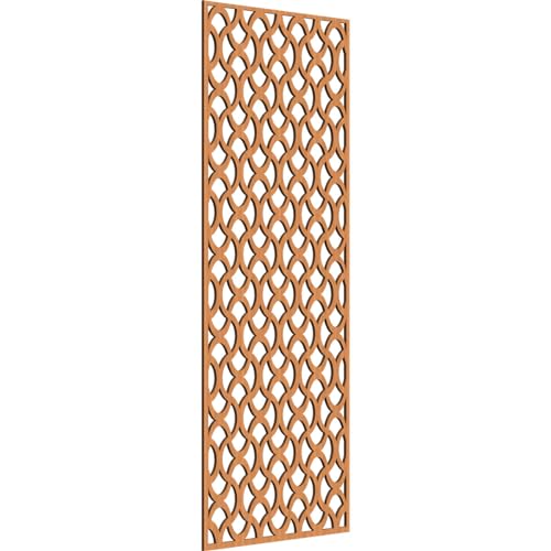 Image of 29 3 /8 inchW x 74 3 /8 inchH x 3 /8 inchT Resort Decorative Fretwork Wood Wall Panels, Cherry