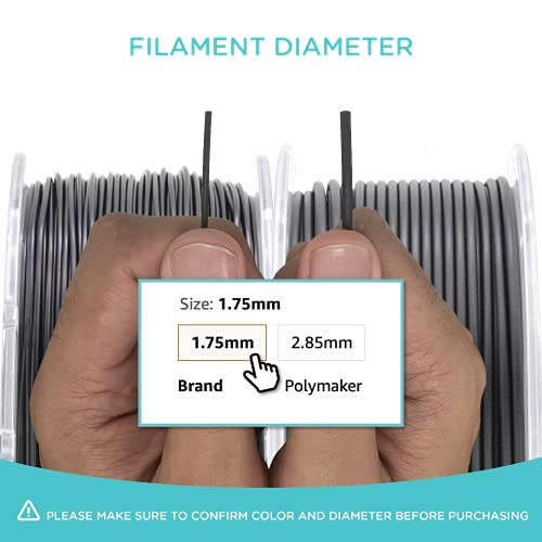Image of Polymaker PC Filament 1.75mm, Clear Polycarbonate Filament 1.75mm 3kg Cardboard Spool - PolyLite Transparent PC Filament, Strong & Tough & Heat Resistant 1.75mm 3D Printer Polycarbonate Filament
