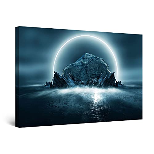 Startonight キャンバスウォールアート - ライトとロック - リビングルーム用装飾絵画 80 x 120 CM