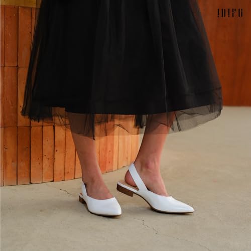 IDIFU Women's Flats Pointed Toe Slingback Dress Shoes for Women Comfortable Dressy Fashion Trendy Flat Shoes Work Bridal Wedding Office Cute Buckle Dress Flats3