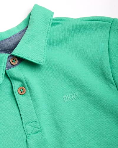 Image of DKNY Toddler Boys Short Sets - 2 Piece Boys Short Sleeve Polo Shirt and Lightweight Boy Shorts for Toddler and Little Boy