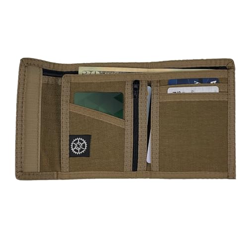 Image of Sprocket Nylon Billfold Wallet with Zippered Coin Pocket (Coyote Brown)
