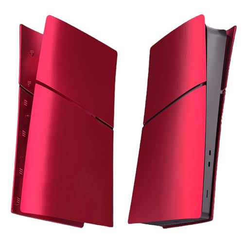 Image of Slim Digital Edition Cover Plates for New PS5 Slim Console, Shell Panels Compatible with New PlayStation 5 Slim Accessories Protective Replacement Faceplate (Volcanic Red)