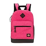 Dickies Signature Lightweight Backpack for School Classic Logo Water Resistant Casual Daypack for Travel Fits 15.6 Inch Notebook (Pink)