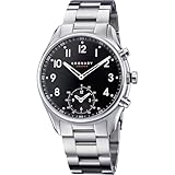 Kronaby Orologio Intelligente Uomo Ibrido Acciaio Inox 316L - Analogico Connesso 10 ATM S1426/1 - Controllo Musica, Passi, Notifiche, Chiamate - Apex