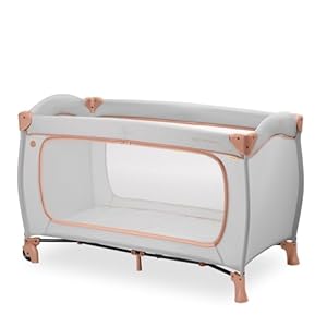 hauck Lettino Da Viaggio Sleep N Play Go Plus – Culla Neonato Fino a 15kg – Letto Pieghevole 120×60, Borsa Inclusa, Ampia Apertura – Box Bambini Compatto, con Ruote Integrate – Dusty Cork