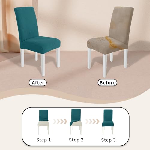 Ystyle Stretch Stuhlhussen 2er Set, Stuhlbezug Elastischer, Hussen Für Stühle Abnehmbarer Waschbarer, Universal Stuhlbezüge… – Ansicht 6