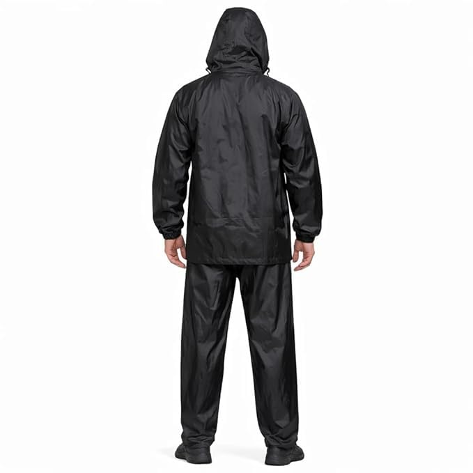 Image of RainCoat for Men Waterproof with Pants Polyester RainCoat For Men Bike RainSuit RainJacket Suit Mobile Pocket with Storage Bag.