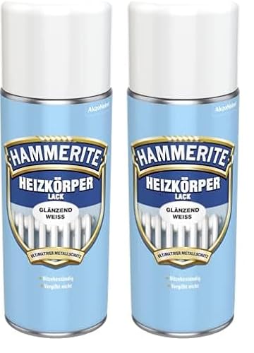 Hammerite Heizkörperlack Glänzend Weiß 0,400L (2er Pack)