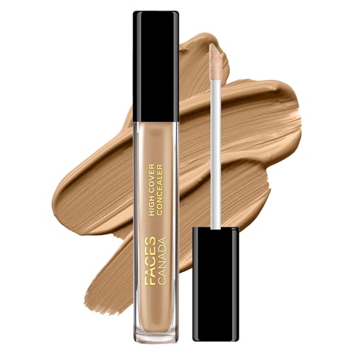 Image of FACES CANADA High Cover Concealer - Honey Creme 02, 4ml | High Coverage Liquid Concealer | Blends Easily | Natural Finish | Covers Spots, Blemishes & Dark Circles | With Shea Butter & Vitamin E