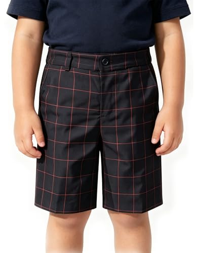Image of Boy Shorts Kids Stretch School Uniform Clothes Flat Front Dress Casual Shorts with Pockets for Summer