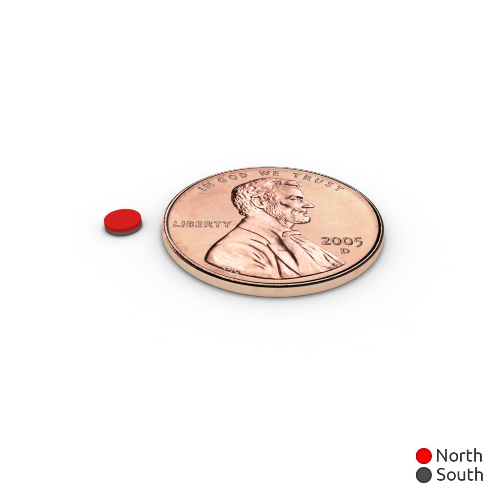 1/8 x 1/32 Inch Mini Neodymium Rare Earth Disc Magnets N52 (500 Pack) Silver