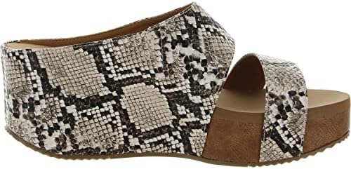 VOLATILE Women's Slip on Wedge Slide Sandal, Natural Multi, 9 M US | Image 2