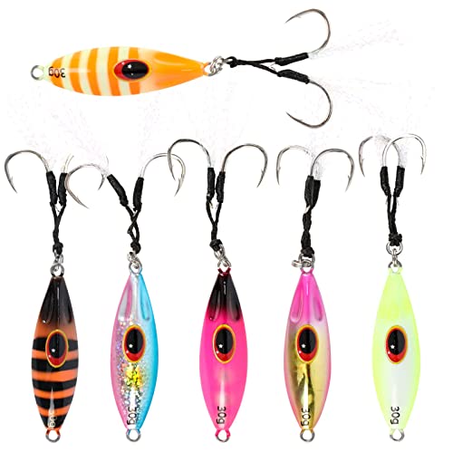 ZJIANC(ゼットジアンク)メタルジグセット メタルジグ30g ルアーセット海釣り6本入れ スロージギングジグ サーフルアー ジギングジグ ライトジギング マイクロジグ サバ メバル ヒラメ タチウオ 青物釣り 鉄板ジグ30g(マルチカラー30g) 1枚目