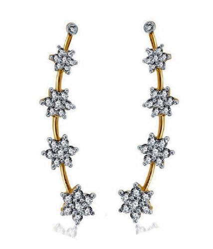 Image of JDX Attractive Designer American Diamond Earring Set for Women and Girls (1002)