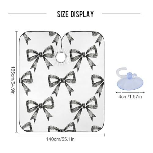 Elegante capa impermeable para corte de cabello con cierre ajustable de broche para barbería profesional y estilismo miniatura 3