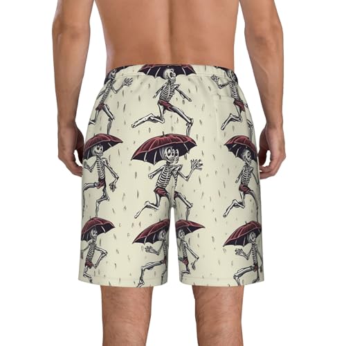 Men's Swim Trunks Quick Dry Board Shorts Mens Bathing Suit Swimsuits Skeleton Shorts with Pockets4