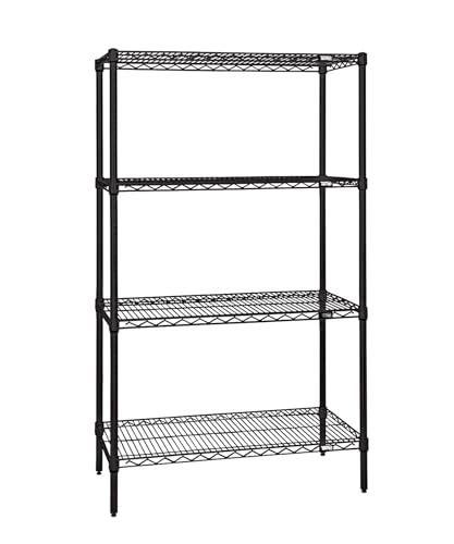 QUANTUM STORAGE SYSTEMS WR74-1824BK Starter Kit Wire Shelves Black Epoxy