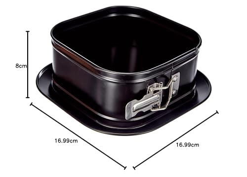 Miniatura 7 de Ibili 826517 - Molde Desmontable Cuadrado Antiadherente Con Base Extra 17x17 Cm