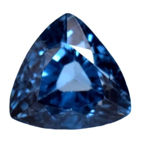 Topaze bleue naturelle Trillion contre les gemmes ternes pour bague et pendentif