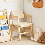HUOLE Höhenverstellbar Kinder Hochstuhl, Holz Stuh, Esszimmerstühle mit Rückenlehne,...