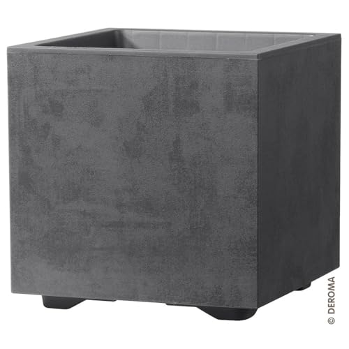 Pot de fleur Cube Millennium Deroma anthracite pour aménager votre terrasse - 2