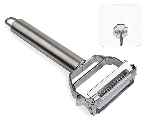 Stainless Steel 2-in-1 Vegetable Peeler (Silver)