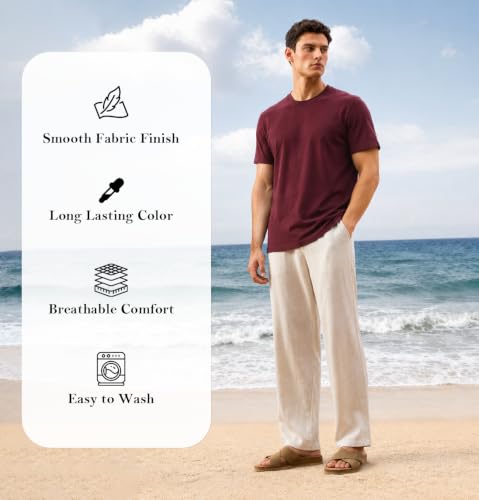 Image of Sleepynuts Men's Everyday Wear Crew Neck Regular Fit T-Shirt | Half Sleeve Solid Plain Casual T-Shirt for Men | Soft Breathable Fabric |
