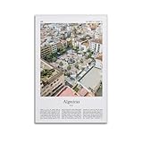 Algeciras Spain City Scenery Póster Decoración, Pintura, Lienzo, Arte mural, Salón, Póster, Dormitorio, Pintura, Arte de pared, Impresión de imagen, Decoración Moderna para el Hogar 40 x 60 cm