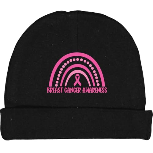 inktastic Breast Cancer Awareness Rainbow Baby Beanie Hat