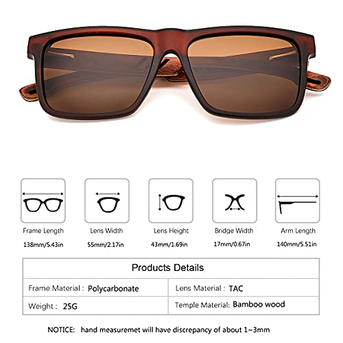 Wood Sunglasses Polarized for Men and Women Handmade Bamboo Wooden UV400 Protection2