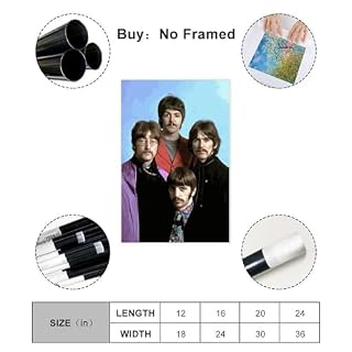 RePaLy Poster des Beatles de 1967, poster sur toile, décoration murale pour salon, chambre à coucher, style sans cadre, 30 x 45 cm - Les Beatles, Paul McCartney, John Lennon, RIngo Starr, George Harrison RePaLy Poster des Beatles de 1967, poster sur toile, décoration murale pour salon, chambre à coucher, style sans cadre, 30 x 45 cm – Image 2