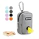COOWONE Kleine Leckerli-Tasche mit Kotbeutel-Spender für Leine, tragbare Gehbeutel, Kotbeutelhalter, freihändige Hunde-Leckerli-Tasche (Grey)