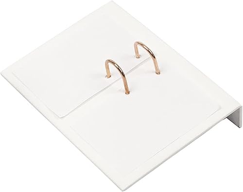 Miniatura 7 de MOOG - Juego de escritorio de cuero blanco, almohadilla de escritorio, soporte para papel de notas, soporte para bolígrafos, posavasos de cuero,