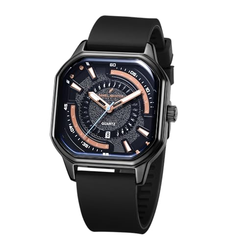 Image of Daniel Hechter Paris Rivoli Collection Modern Analog Watch for Men with Octagon Dial and Silicon Band-DHM1003
