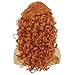 JoneTing Orange Bouffant Big【+Hair Cap】 60s 70s 80s Long Oranged Curly Wig with Bangs for Women Orange Brown Fluffy Queen Cosplay Wigs for Halloween Christmas Theme Party Fashion Accessory Outfit
