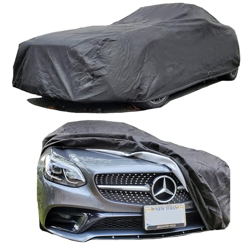 Image of All Weather Waterproof car Cover Good for rain Snow uv Protection dust Small Coupe 350Z Z4 Sky Crossfire SLK GR86 RX-8 BRZ SLC300 Speedster Black