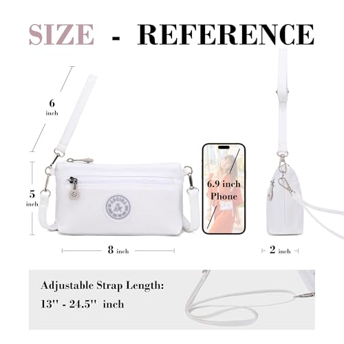 Image of Small Wristlet Wallets for Women Nylon RFID Cross body bag | Cell Phone Purse with Built-In Card Slots for Daily Outings
