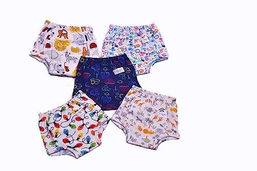 Image of Baby Padded Underwear - Soft Cotton Potty Training Pants for Toddlers, Washable & Reusable, Leak-Proof Training Underwear for Boys & Girls
