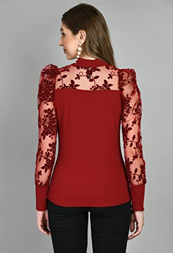 Image of IUGA Women Regular Sleeve High Neck Solid Top