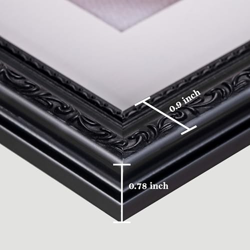 Image of eletecpro 3x4 Vintage Picture Frame, Glass Cover, Black, 2-Pack | Display Photo 3x4, Horizontal or Vertical, Tabletop Decor