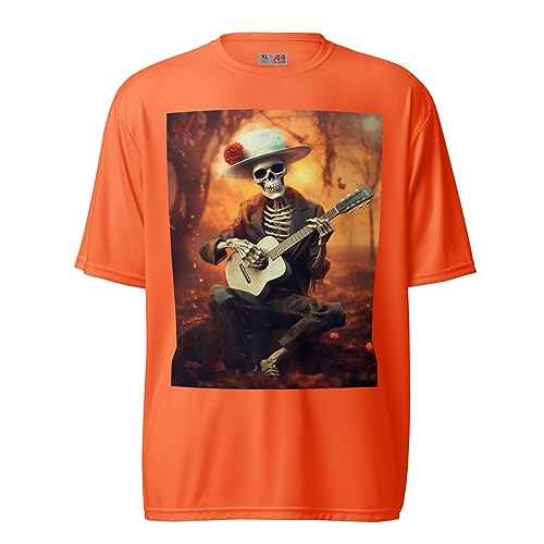 T-shirt squelette Halloween homme femme haut sport respirant noir