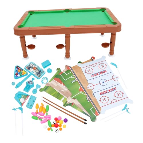TOYANDONA De Mesa De Billar De De Billar Escritorio De Inteligencia Mesa Multijuegos Bolas y Minimesa De